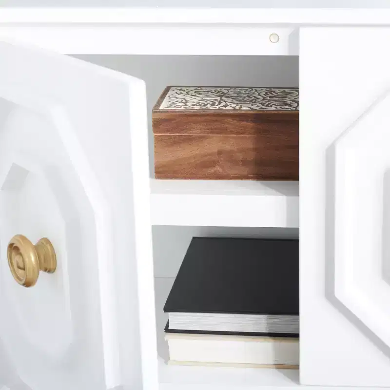 Riya 3 Door 2 Shelf Sideboard - MED5005 - White - Safavieh