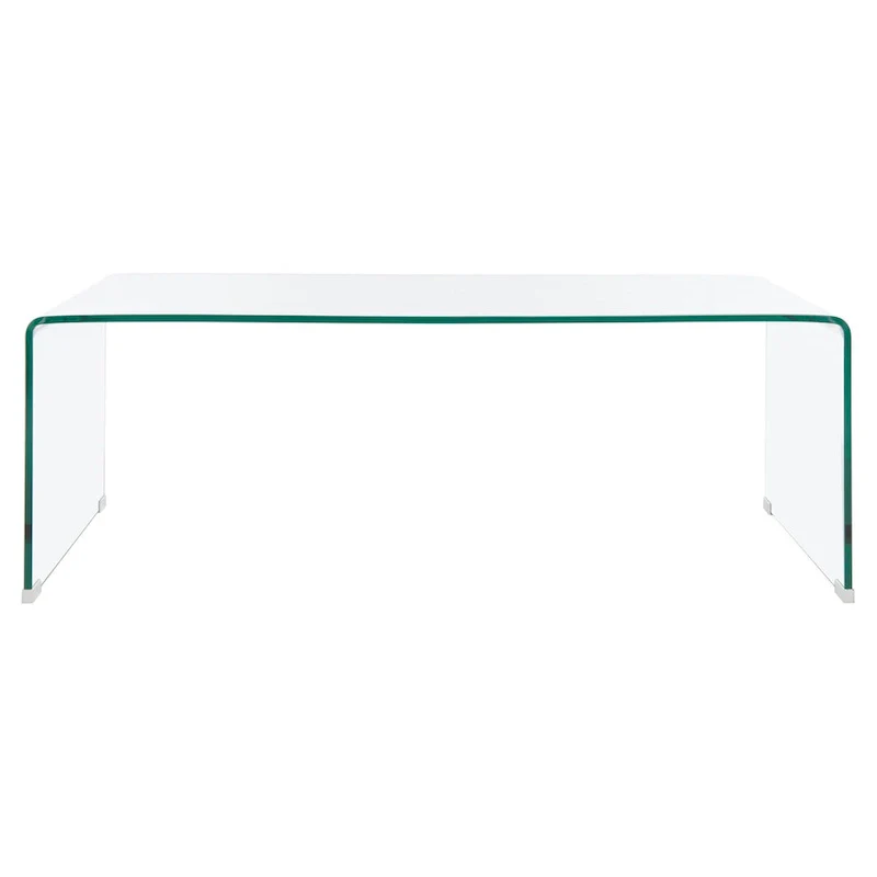 Clear Tempered Glass Modern Minimalist Coffee Table - Single Use