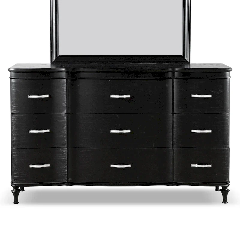 Furniture of America Seabliss Glam Solid Wood 9-Drawer Double Dresser
