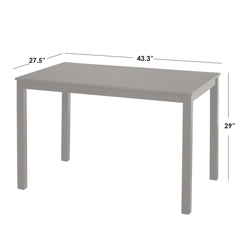 Solid Rubberwood Dining with Cushioned Chairs – White / Espresso, Microfiber / Faux Leather, Seats 4