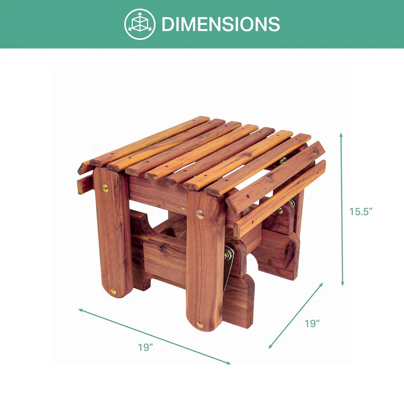 American Furniture Classics Model MM102 110 SOLID CEDAR ADIRONDACK Glider with Gliding Ottoman