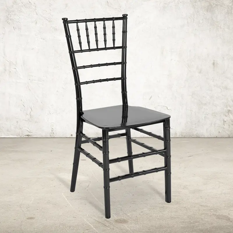 Resin Stackable Chiavari Chair - 15W x 18.75D x 35H - 15W x 18.75D x 35H