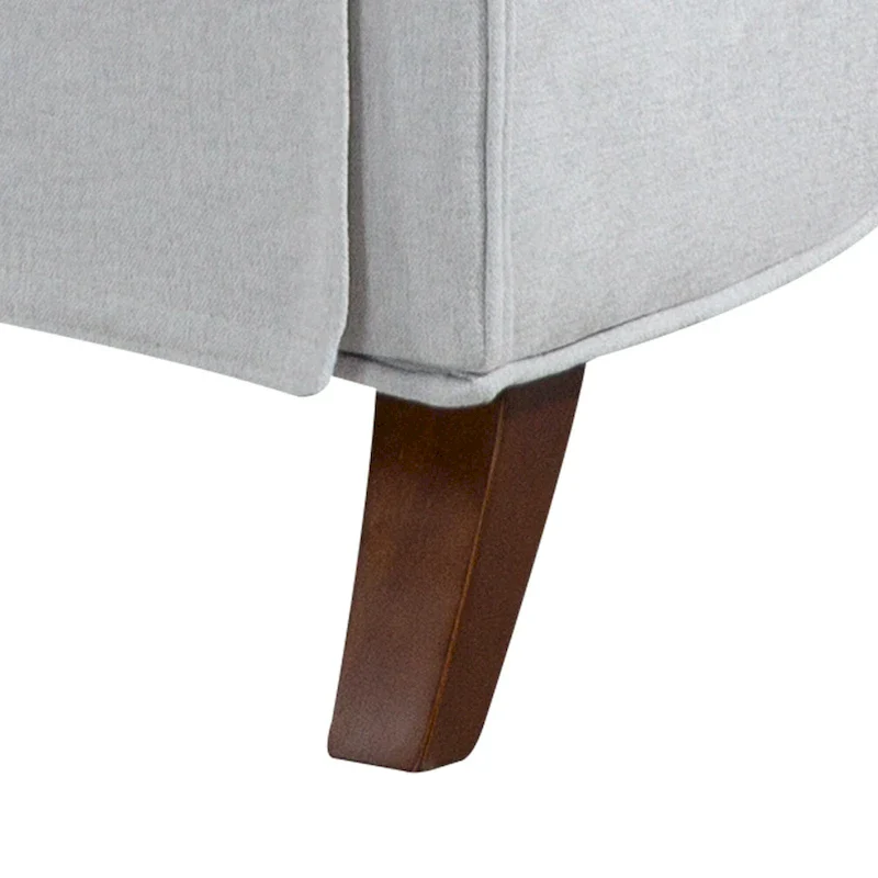 Chenille Fabric Accent Chair with Retro Wooden Legs, High-Density Foam and Spring Cushion, and 300 lbs Weight Capacity