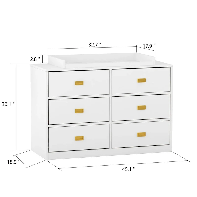 Timechee 45.1W Changing Table Dresser