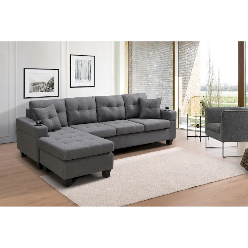 Modern Sectional Sofa with Reversible Chaise