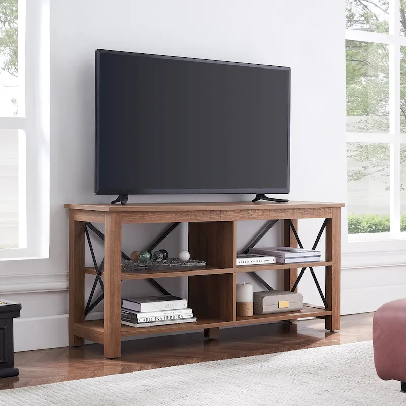 Multi-Color X-Frame TV Stand for TVs Up to 55 Inches