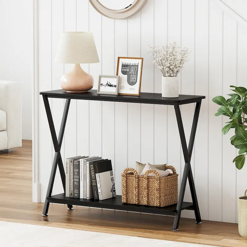 Console Table with 2 Shelves
