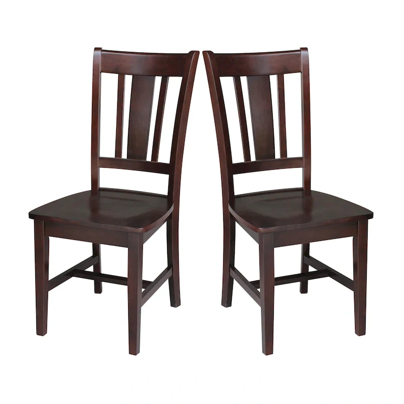 International Concepts Solid Wood San Remo Splatback Chairs, Set of 2