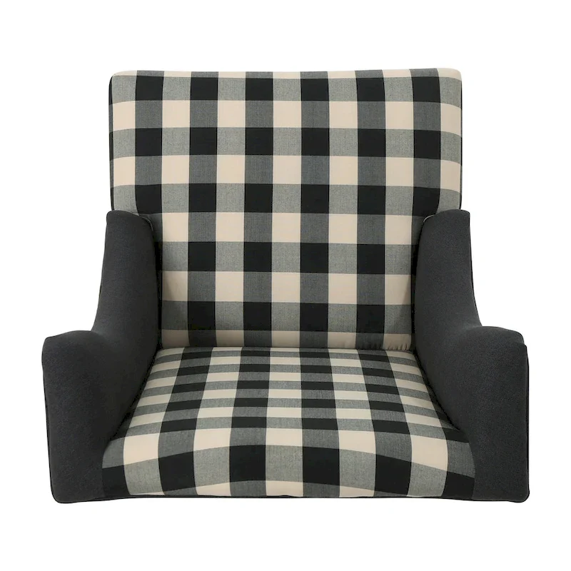 28  High-Back Upholstered Club Chair with Birch Legs