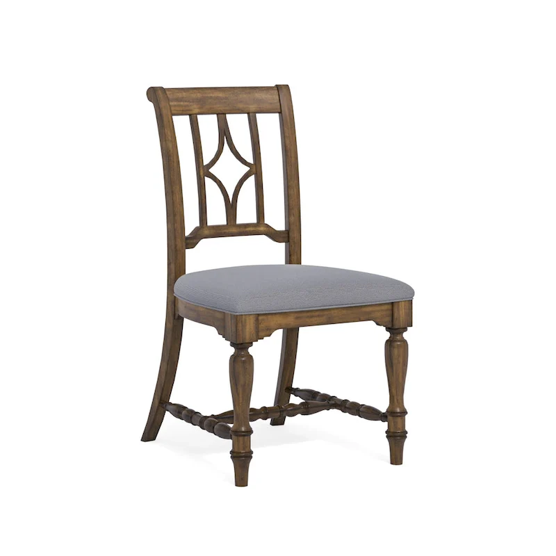 Gray Upholstered Dining Chair, Single