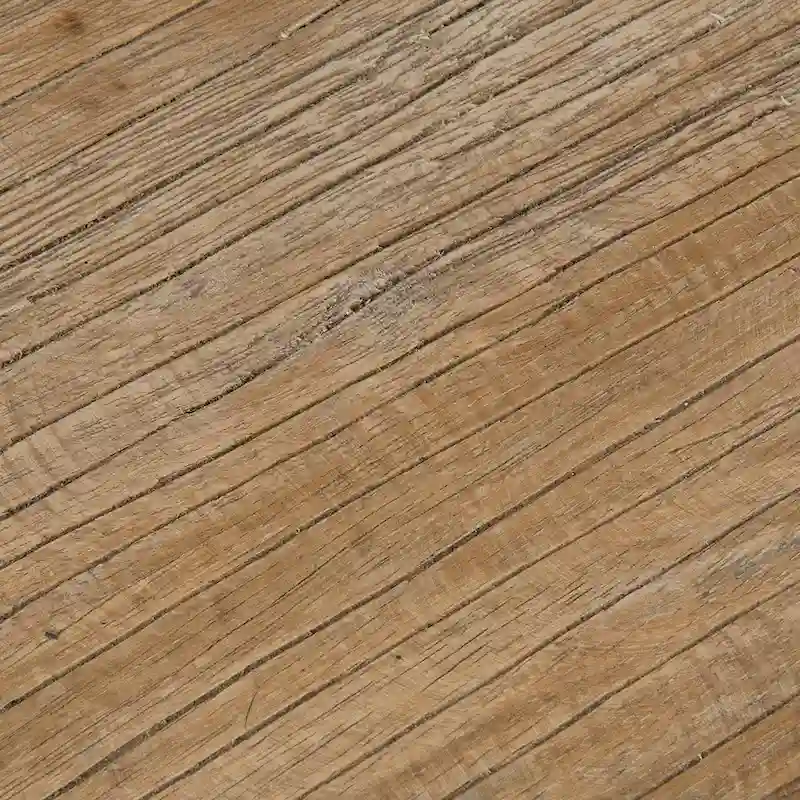 Distressed Natural Mindi Wood Cross Frame End Table by East at Main