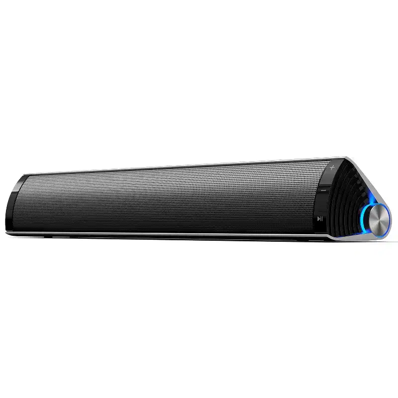 Edifier 2.0-Channel 8-Watt-RMS 11.5-In. Portable/Tabletop Rechargeable Sound Bar/Speaker with Bluetooth, USB-C, Aux, and Built-in Sound Car...