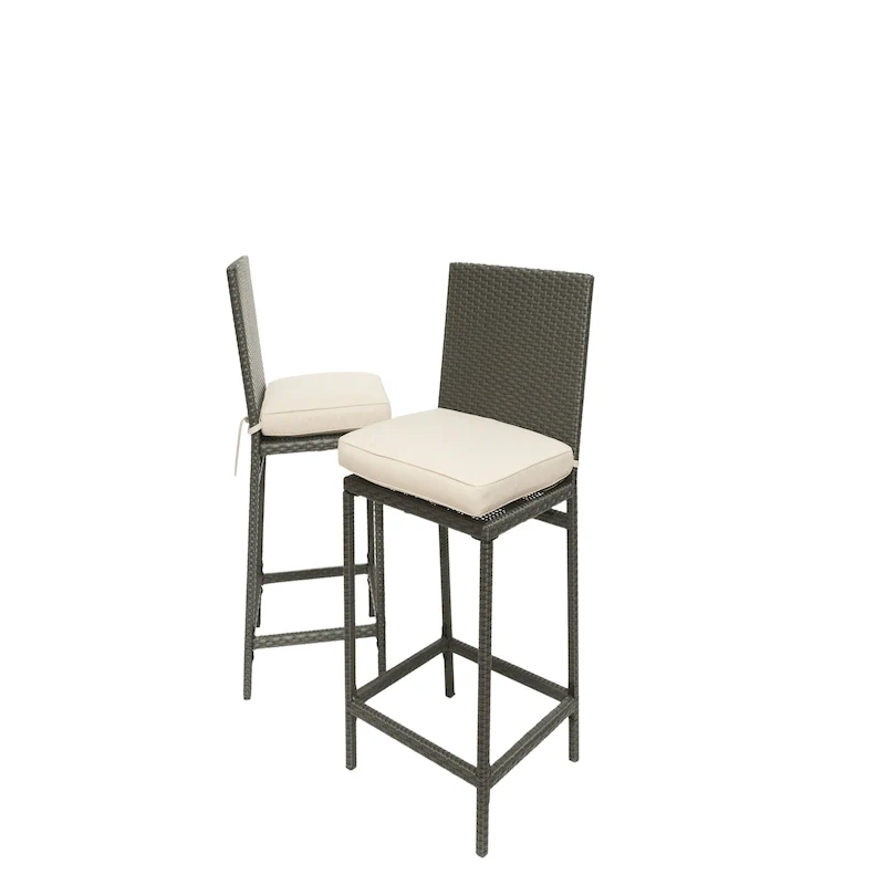 Kenwick Counter Stool with Back and Cushion, Set of 2
