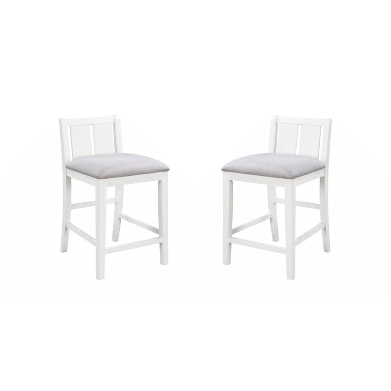 Graham 36  3-Piece Finish Small Space Counter Height Dining Table with Shelves and 2 Chairs