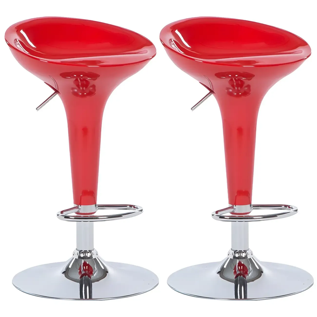 Plastic Chrome Swivel Bar Stool Height Adjustable