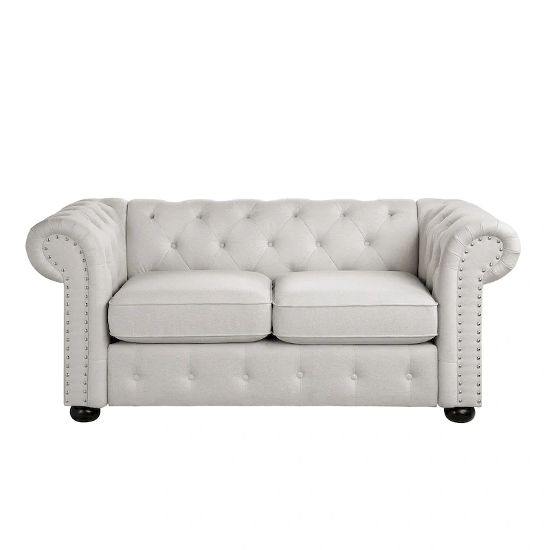 Tufted Chesterfield Loveseat Sofa
