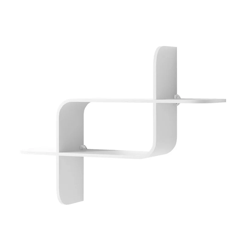 Geometric Bentwood Wall Shelf