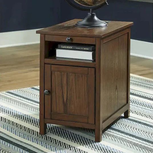 Taupe / Charcoal / Brown / Antique White / Teal / Black Shaker-Style Chairside End Table, 1-Person