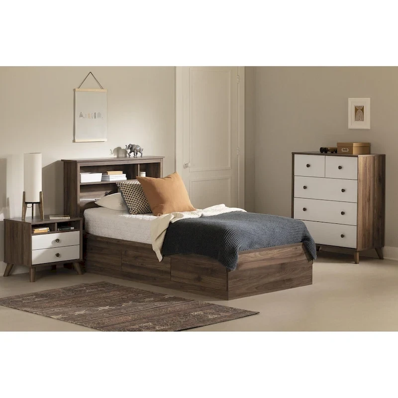 South Shore Yodi Bed and Headboard Set