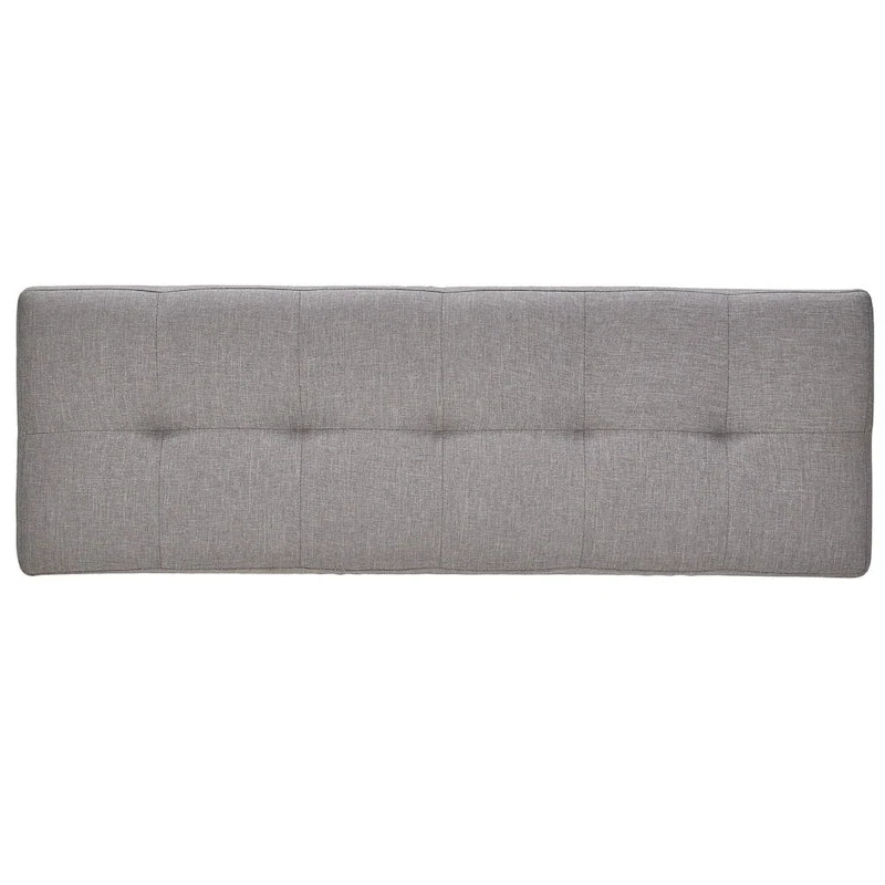 Sasha Oak Angled Leg Linen Dining Bench