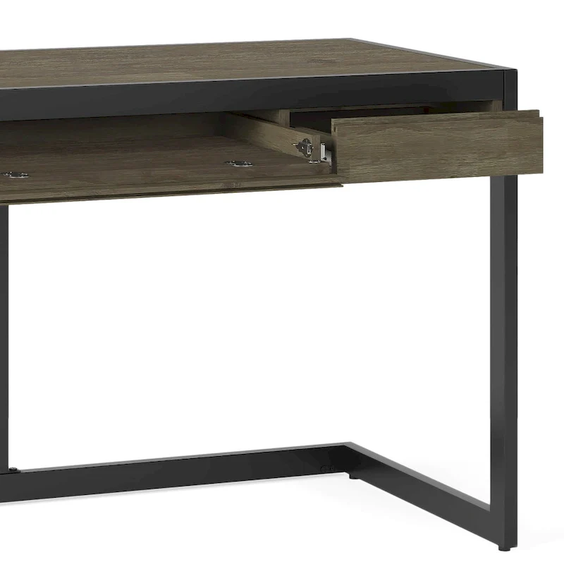 WYNDENHALL Cecilia Solid Acacia Wood Industrial Office Desk