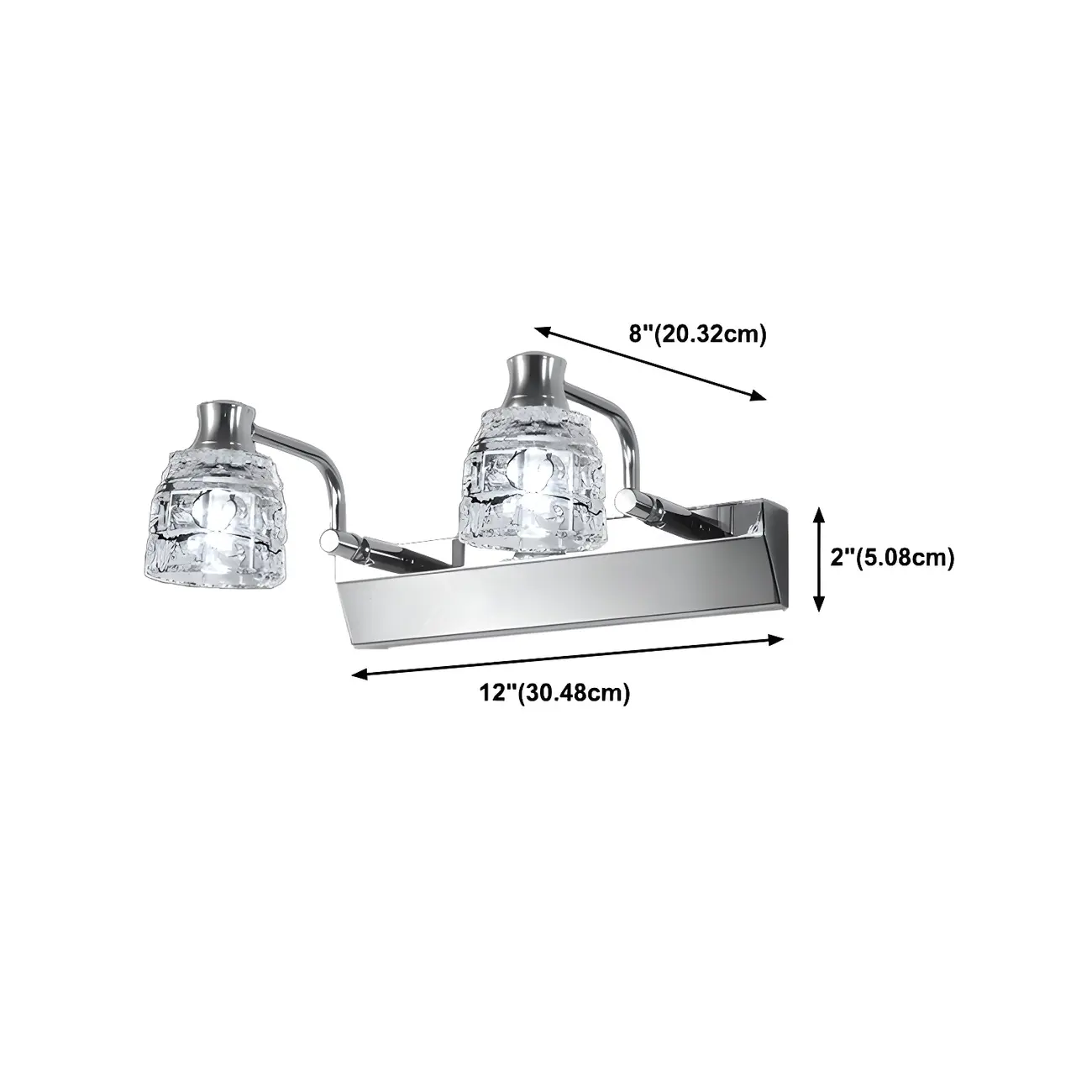 Modern Chrome Crystal Bathroom Vanity Light