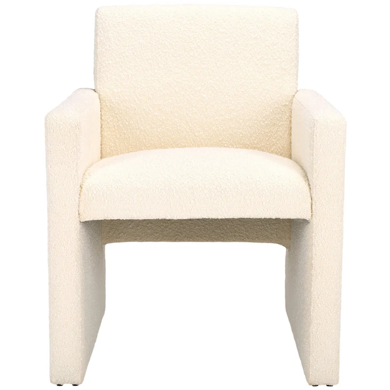 SAFAVIEH Couture Gunna Linen Arm Chair - 26 W x 25 D x 33 H - 26Wx25Dx33H