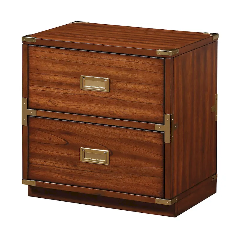 2-Drawer Storage Cabinet - Blue/Wheat/White - Bedside Table