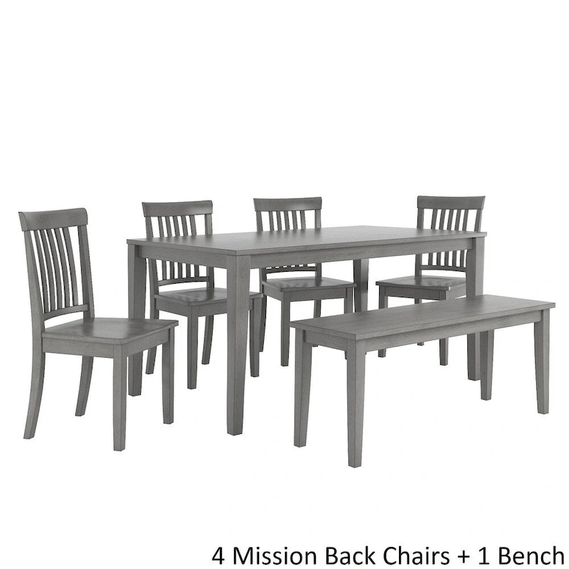 Wilmington II 60-Inch Rectangular Antique Grey Dining Set by iNSPIRE Q Classic