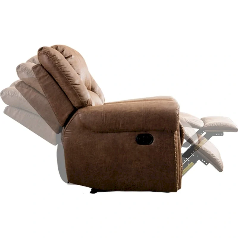 Overstuffed Manual Standard Recliner Chair Sofa