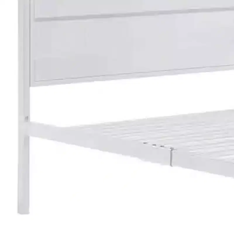 Cargo 79" Twin Bed White - Acme Furniture: Contemporary Metal Frame, No Box Spring Needed