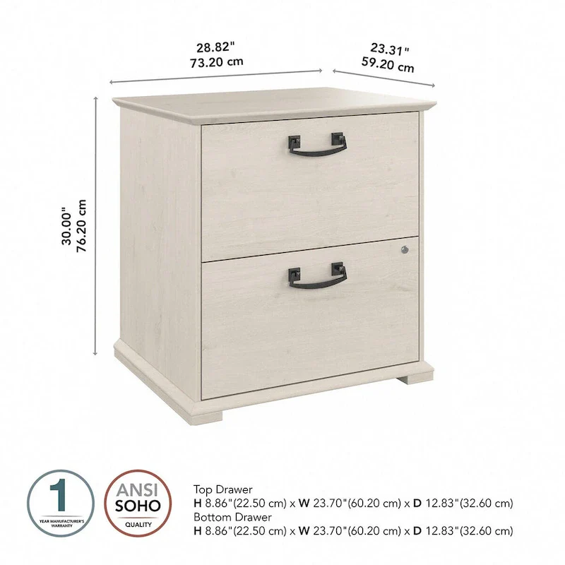 Farmhouse Lateral File Cabinet - 2 Drawer
