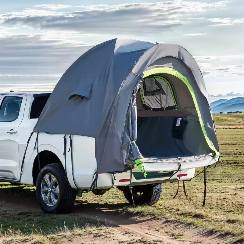 VEVOR Pickup Truck Tent, Fit 5.5-6.0 ft Truck Tents, Waterproof PU2000mm 2-3 Person Sleeping Truck Bed Tent with Double Layer Design Windows, Gray