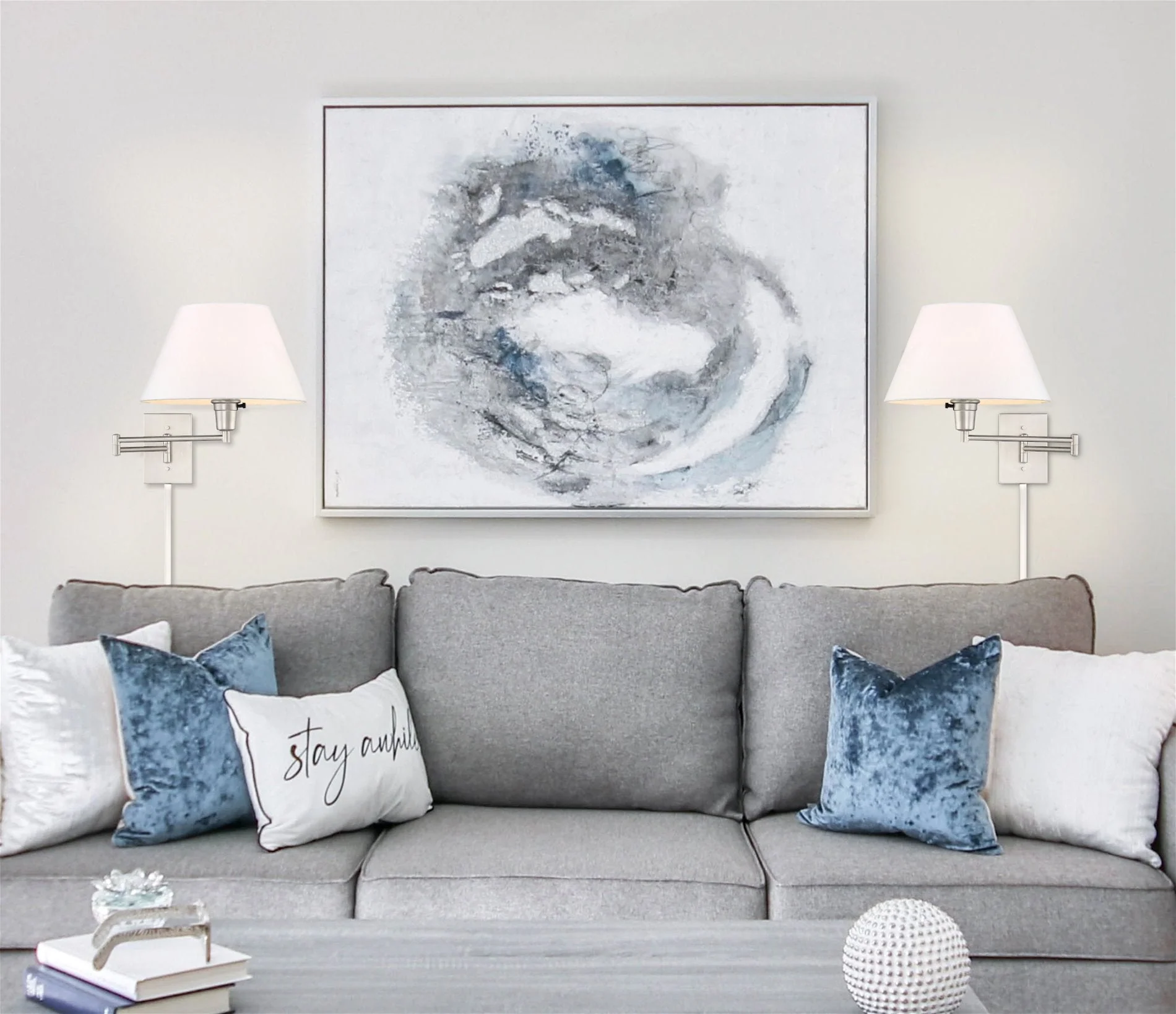 Cambridge 15 Swing Arm Wall Lamp - Plug In/Wall Mount