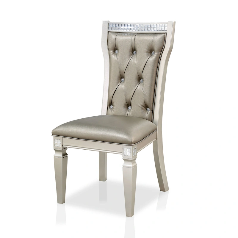 Medlee Glam Grey Wood 7-Piece Dining Table Set by Furniture of America