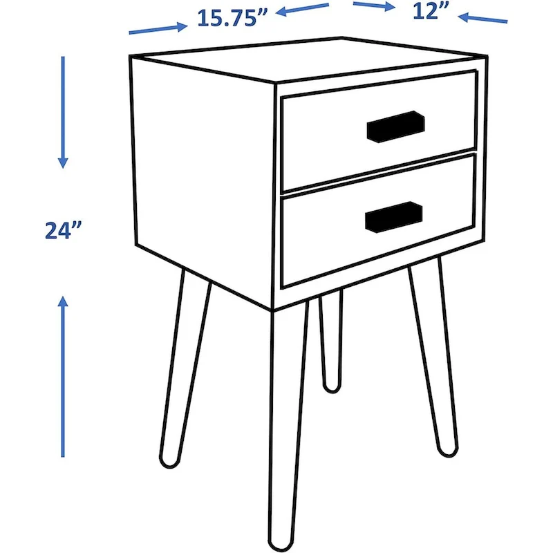 Two Drawer Side Table