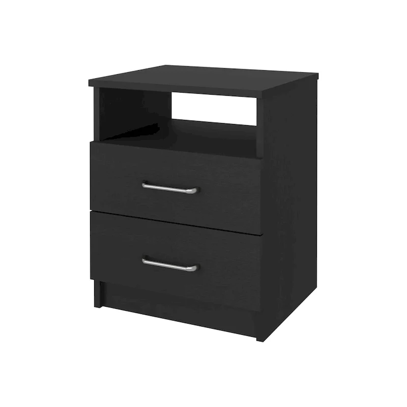 FM Furniture Oklahoma Nightstand with Two Drawers, and One Shelf