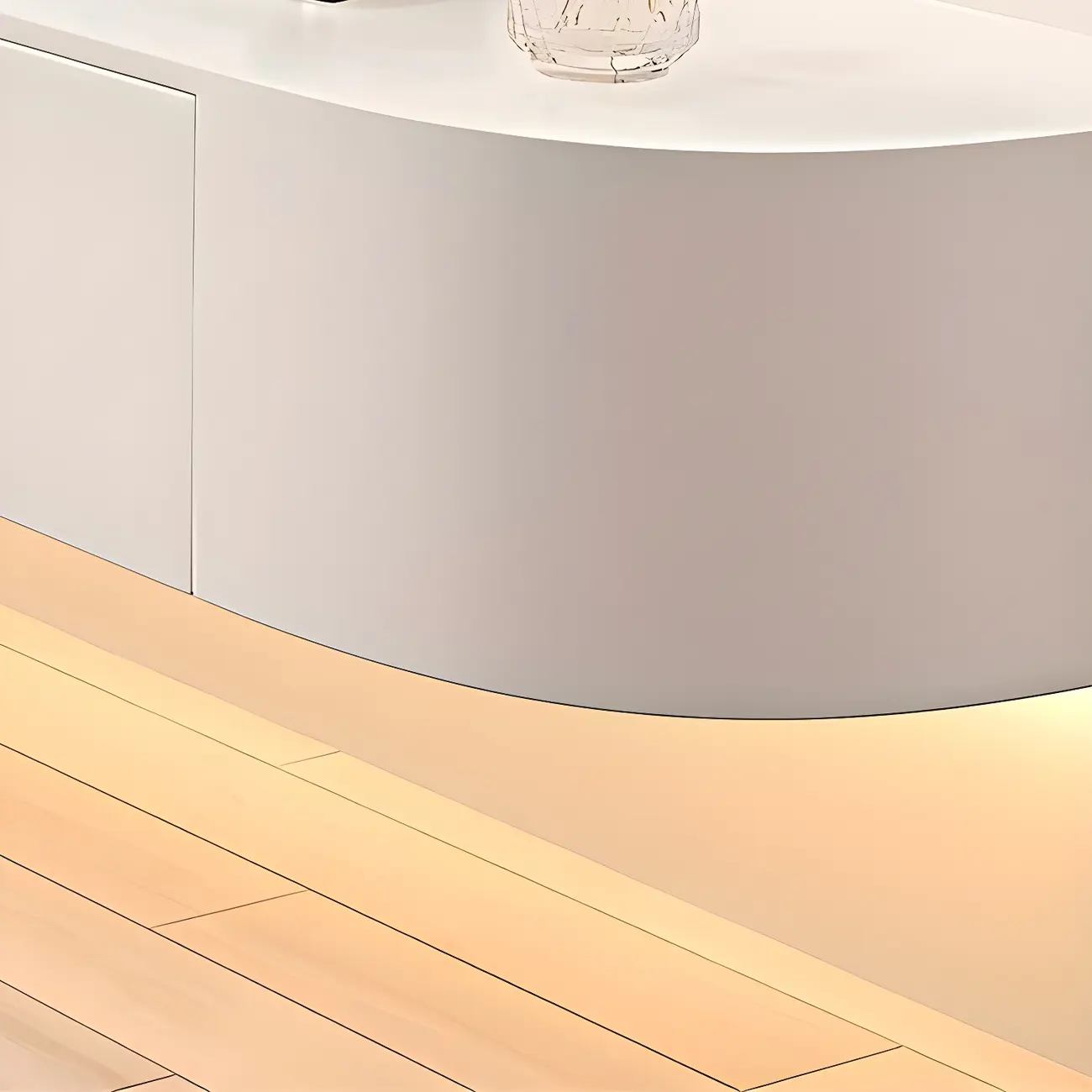 Glam Wooden Floating TV Stand in White with Drawers & Shelves