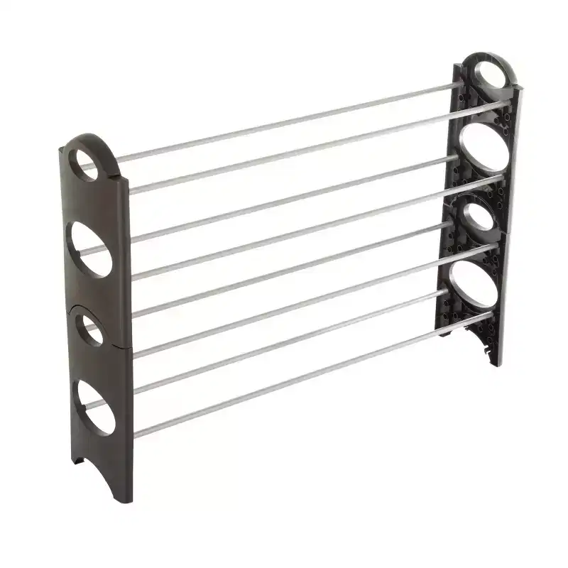 Hastings Home Space Saver Shoe Rack  4-Tier Stackable Shoe Storage and Organizer