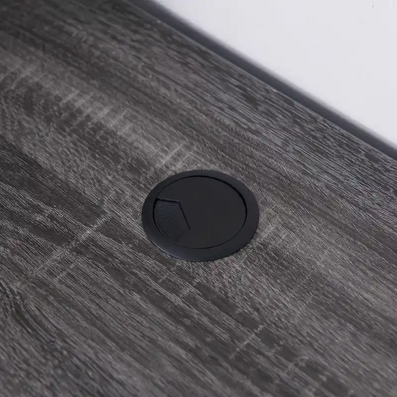 Transitional 59-inch L-shaped Computer Desk with USBs by