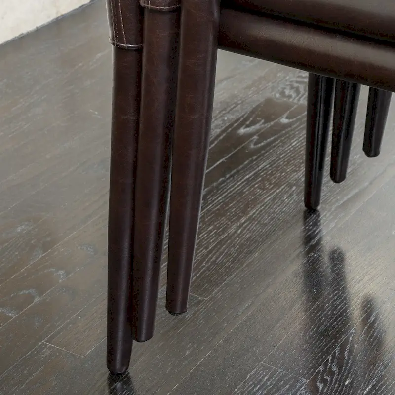 Comstock Bonded Leather Stackable Dining Chairs (Set of 4) by Christopher Knight Home