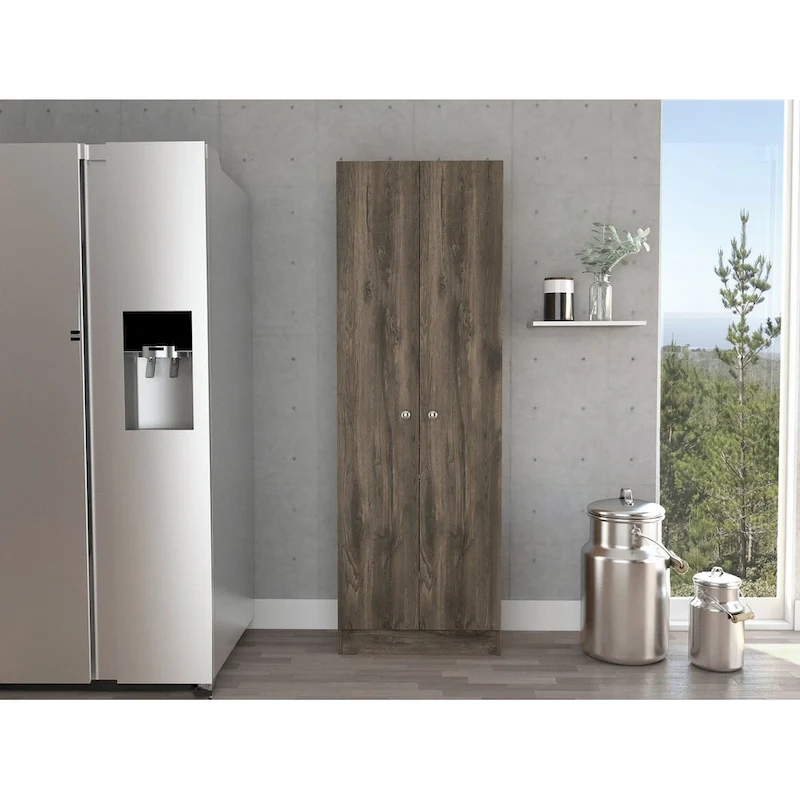 23.6 in. W x 71.1 in. H Freestanding Linen Cabinet with 5 Shelves