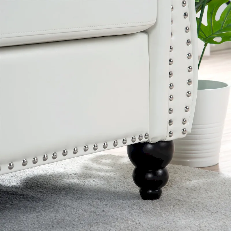 84 Chesterfield Rolled Arm 3 Seater Sofa