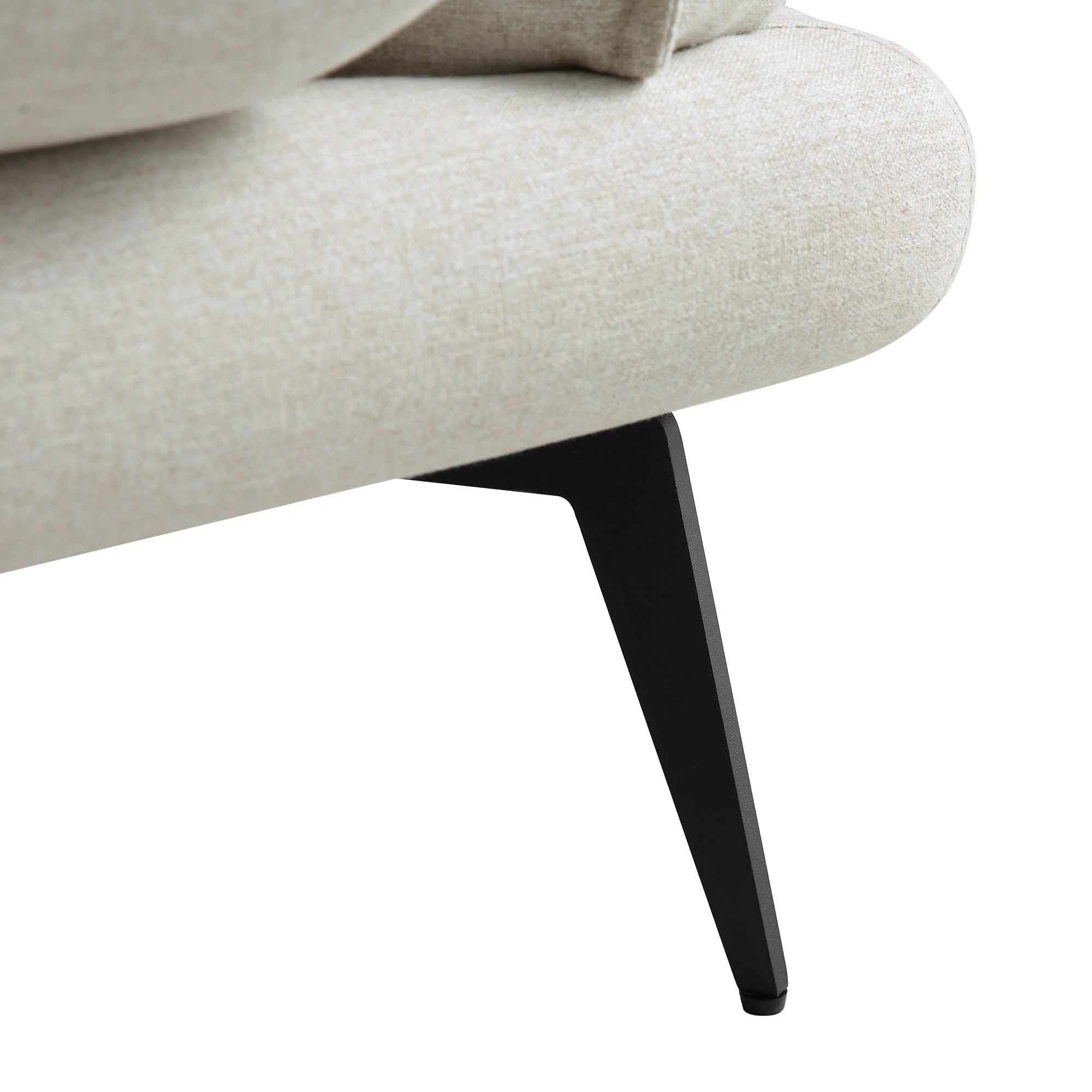 Oatmeal Fabric Sofa, 3-Seater