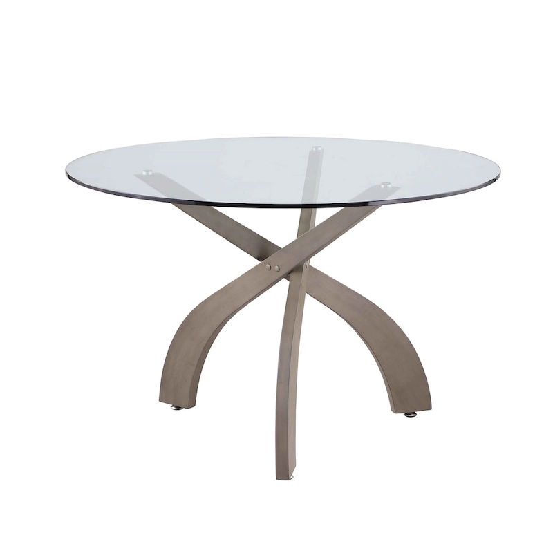 Somette Pogo Criss Cross Dining Set with Gray Chairs