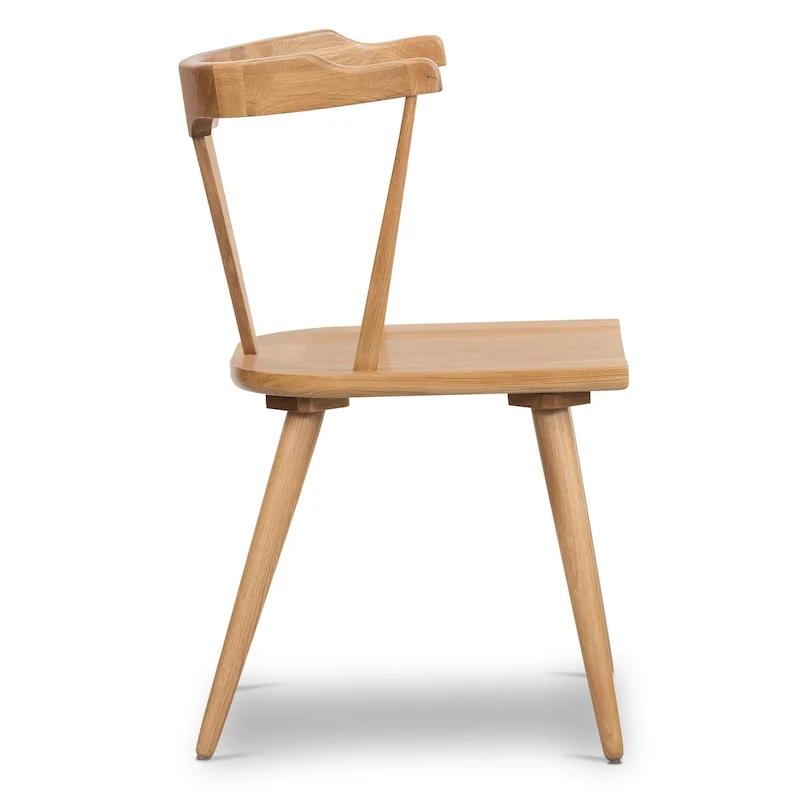 Poly & Bark Enzo Dining Chair - Solid Oak Wood