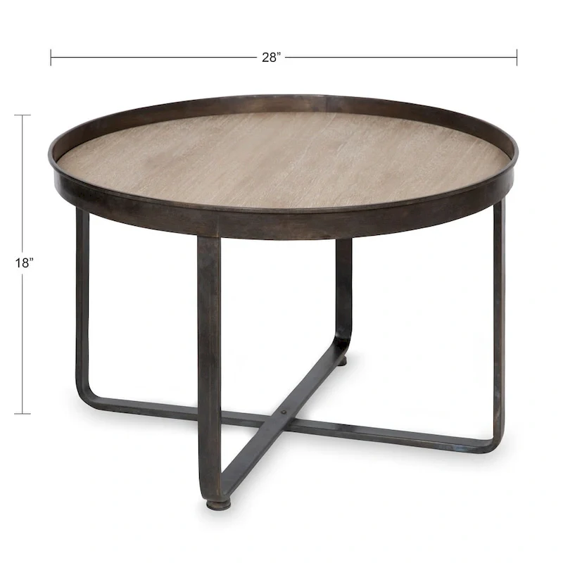 Round Modern Coffee Table - 28 Diameter
