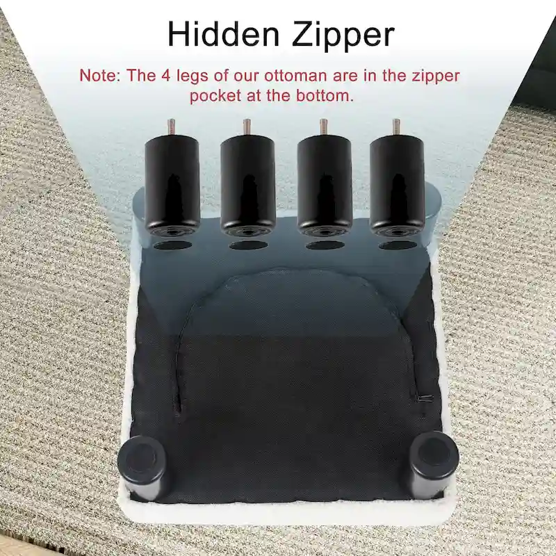 Adeco 15 Small Ottoman Upholstered Foot Rest