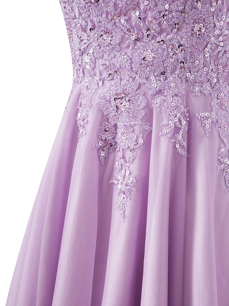 Navy Blue A-line Chiffon Short Homecoming Dress