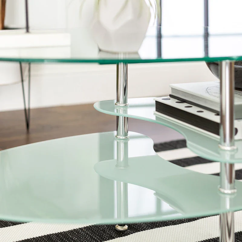 Middlebrook Toston Modern Frosted Glass 38 Coffee Table